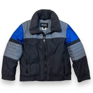 PROFILE Color Block Down Filled Puffer Ski Jacket VINTAGE